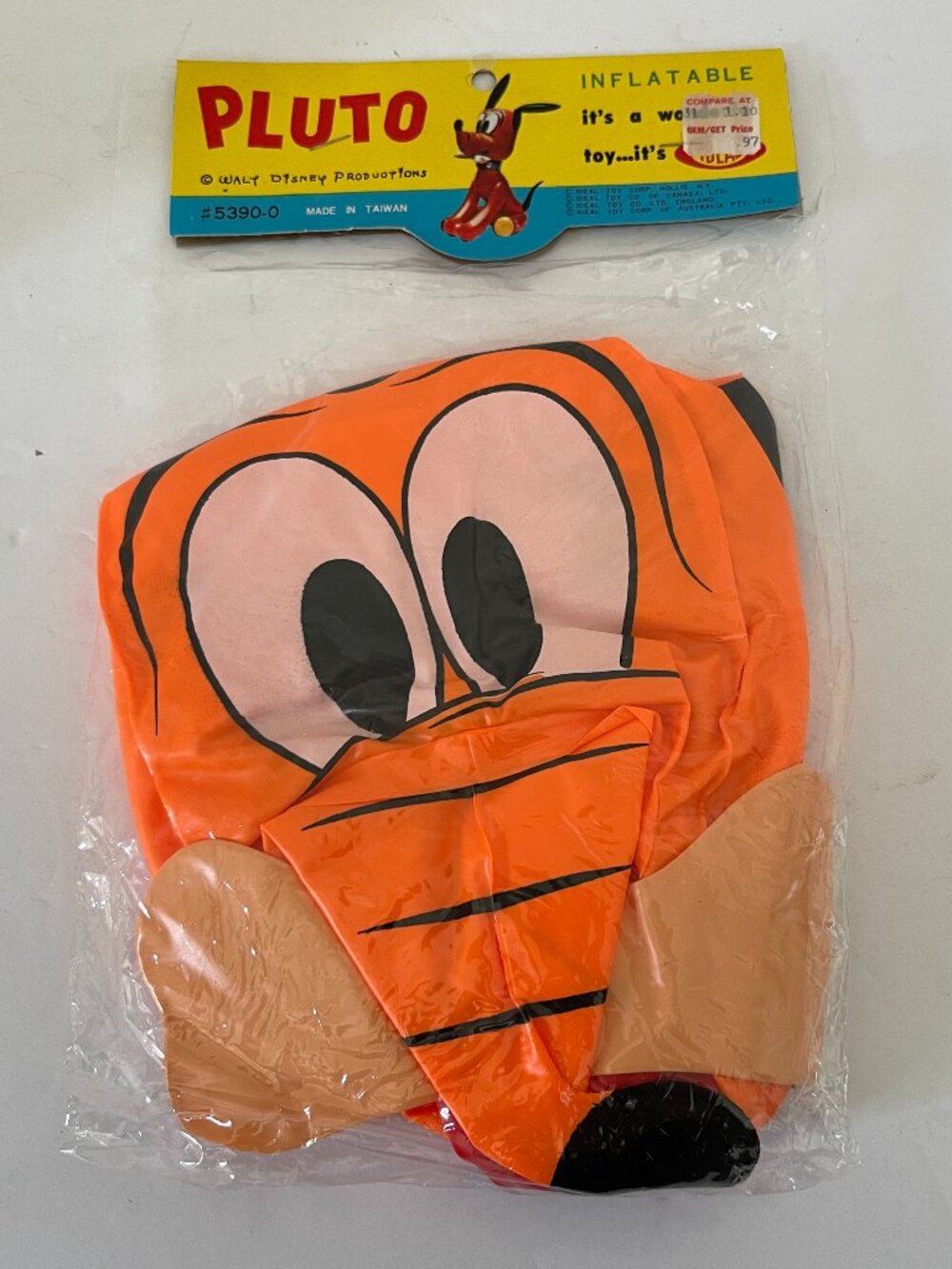Vintage Disney PLUTO Inflatable Blow-up Walt Disney Production